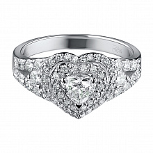 Кольцо из белого золота с бриллиантами (изготовление)