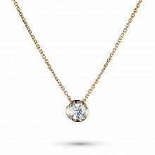 Колье из желтого золота с бриллиантом (изготовление)