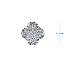 Пусеты из белого золота с бриллиантами