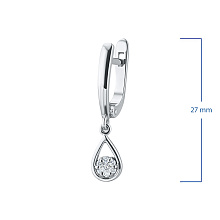 Серьги из белого золота с бриллиантами (изготовление)