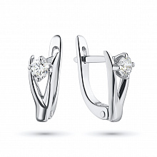 Серьги из белого золота с бриллиантами (изготовление)