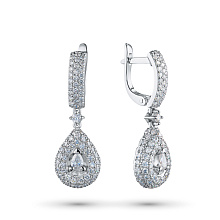 Серьги из белого золота с бриллиантами (изготовление)