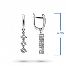 Серьги из белого золота с бриллиантами (изготовление)