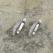 Серьги из белого золота с бриллиантами (изготовление)