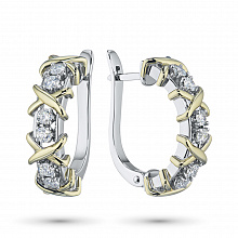 Серьги из белого золота с бриллиантами (изготовление)