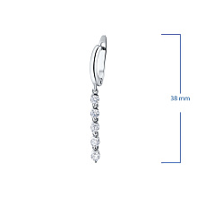 Серьги из белого золота с бриллиантами (изготовление)