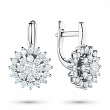 Серьги из белого золота с бриллиантами (изготовление)