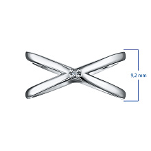 Кольцо из серебра с бриллиантом