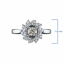 Кольцо из белого золота с бриллиантами (изготовление)