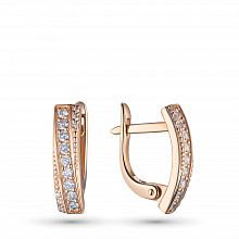 Серьги из красного золота с бриллиантами (изготовление)