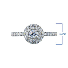 Кольцо из серебра c бриллиантами