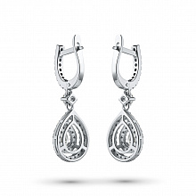 Серьги из белого золота с бриллиантами (изготовление)