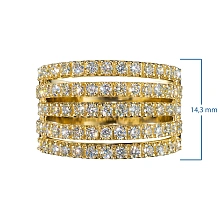 Кольцо из желтого золота c бриллиантами