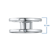 Кольцо из серебра с бриллиантом