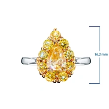 Кольцо из комбинированного золота c бриллиантами