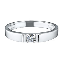 Кольцо из серебра с бриллиантом