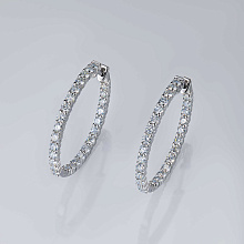 Серьги из белого золота c бриллиантами