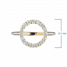 Кольцо из желтого золота с бриллиантами (изготовление)