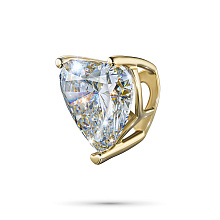 Подвеска из желтого золота с бриллиантом выращенным