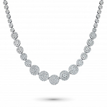 Колье из белого золота с бриллиантами (изготовление)