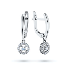 Серьги из белого золота с бриллиантами