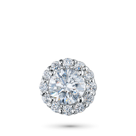 Классическая подвеска из белого золота