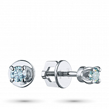 Пусеты из белого золота (изготовление) с бриллиантами