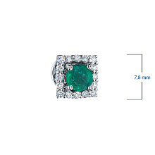 Пусеты из белого золота с бриллиантами (изготовление)