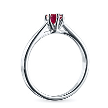 Кольцо из серебра с рубином