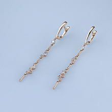 Серьги из красного золота с бриллиантами (изготовление)