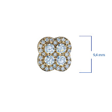 Пусеты из желтого золота c бриллиантами