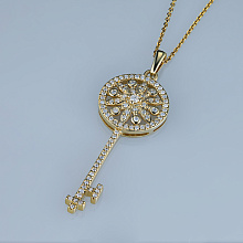 Подвеска из желтого золота (изготовление) с бриллиантами