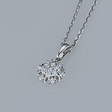 Подвеска из белого золота c бриллиантами