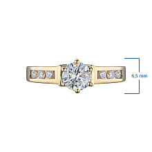 Кольцо из желтого золота c бриллиантами