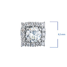 Пусеты из белого золота c бриллиантами