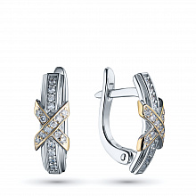 Серьги из белого золота с бриллиантами (изготовление)