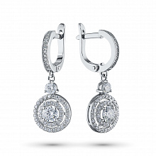 Серьги из белого золота с бриллиантами (изготовление)