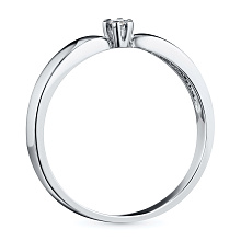 Кольцо из серебра с бриллиантом