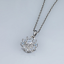 Подвеска из белого золота c бриллиантами