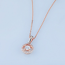 Подвеска из красного золота с бриллиантами (изготовление)