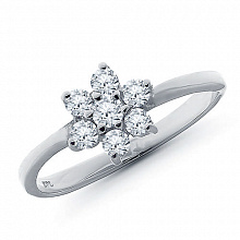 Кольцо из белого золота с бриллиантами (изготовление)