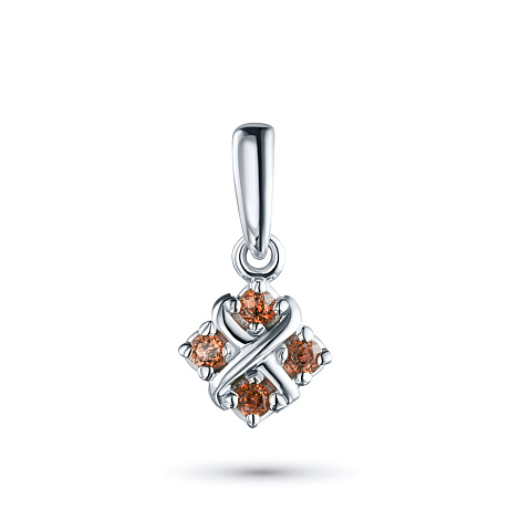Подвеска из серебра с гранатами