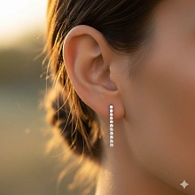 Серьги из белого золота c бриллиантами