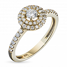 Кольцо из желтого золота с бриллиантами (изготовление)