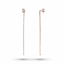 Серьги из красного золота с бриллиантами (изготовление)