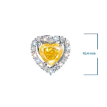 Пусеты из белого золота c бриллиантами