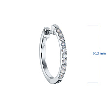 Серьги из белого золота (изготовление) с бриллиантом