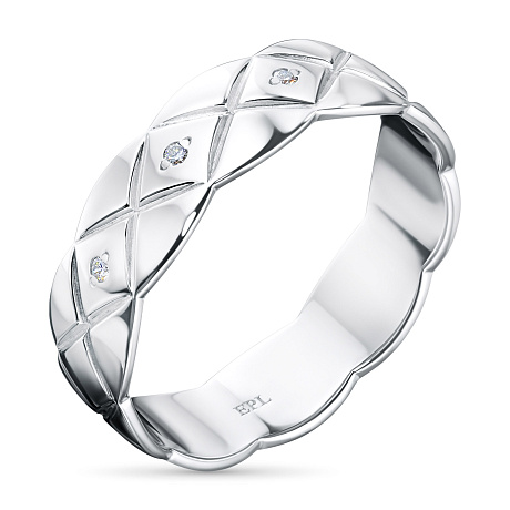 Кольцо из серебра с бриллиантами