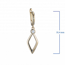 Серьги из желтого золота с бриллиантами (изготовление)