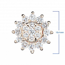 Подвеска из красного золота с бриллиантами (изготовление)
